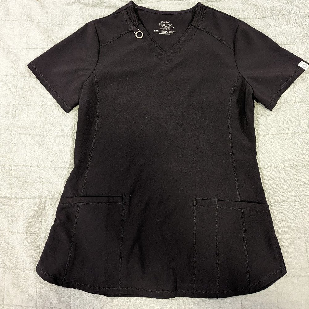 Cherokee Infinity Scrub Top XS Black